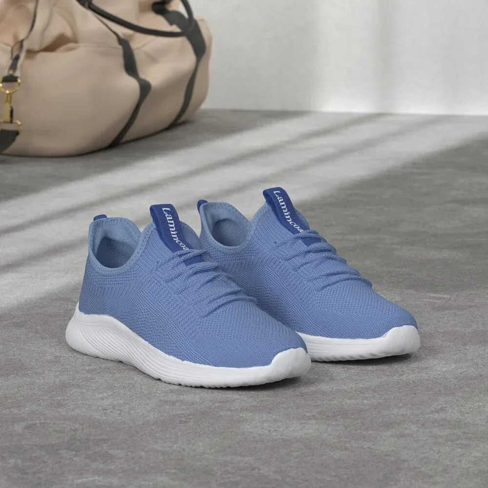 Women's Blue Non Slip Casual Running Lightweight Mesh Fashion Sneakers